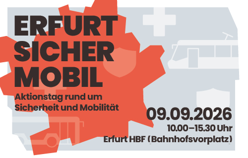 Grafik mit Text Erfurt sicher mobil