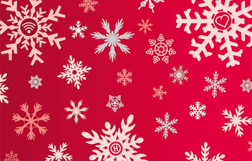 Grafik roter Hintergrund mit wei&szlig;en Sternen