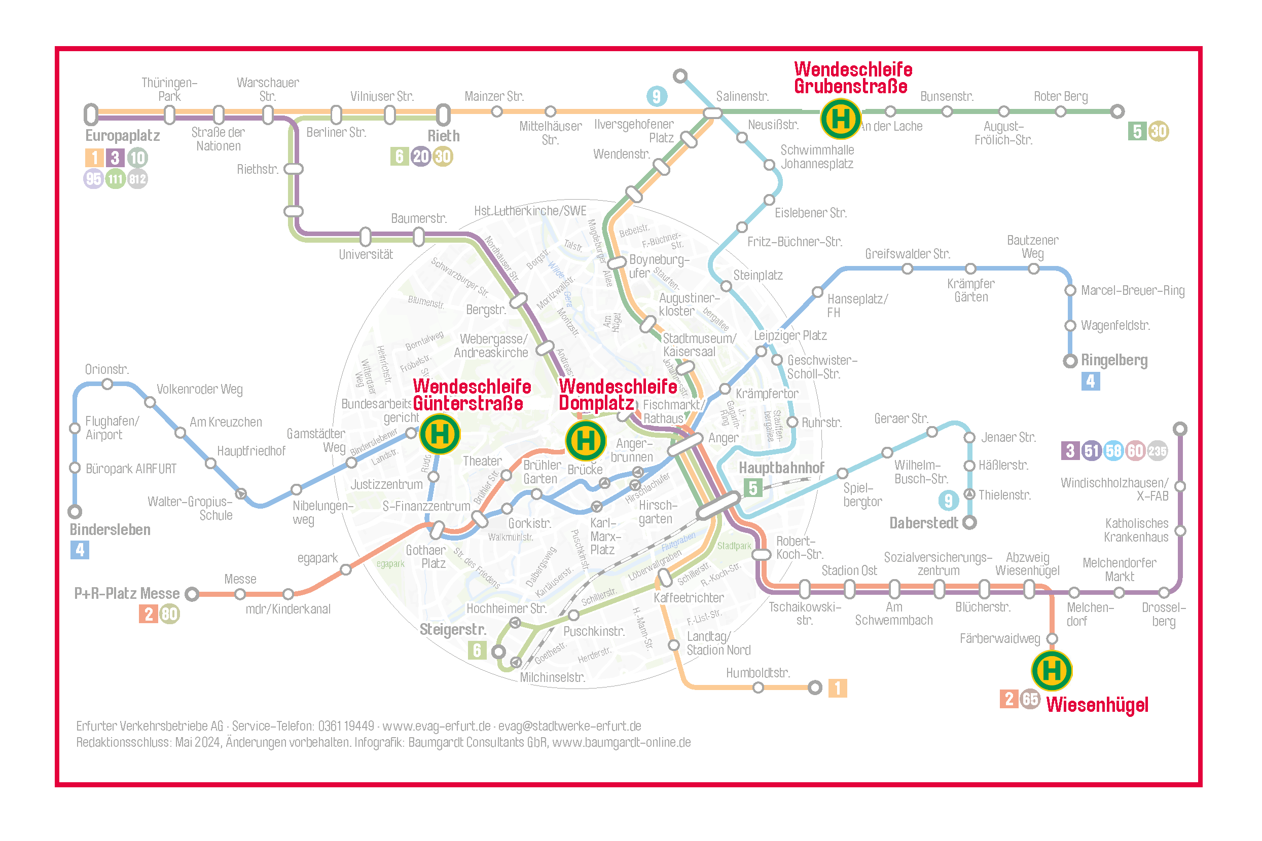 Grafik Liniennetzplan Haltestellen Bewerberbahn